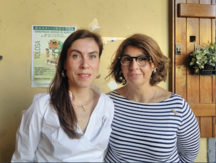 Txell Bonet y Laura Masvidal, parejas de los presos catalanes Jordi Cuixart y Joaquim Forn