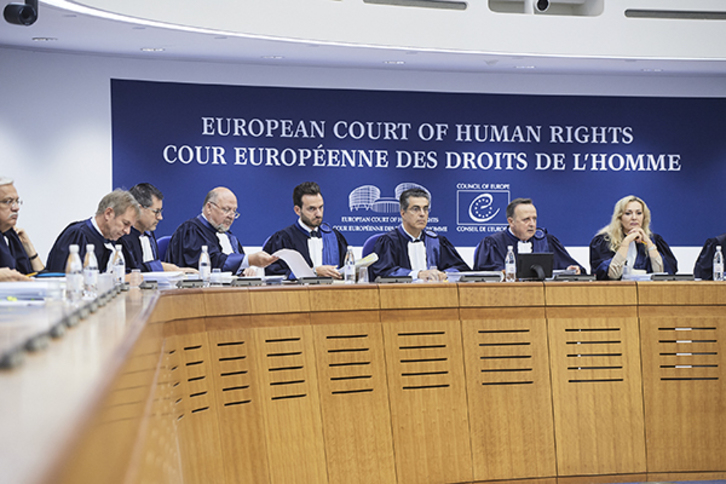 Los jueces de la Gran Sala del Tribunal Europeo de Derechos Humanos. 