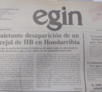 1988, secuestrado un edil de HB al que grabaron las siglas de Grupo Antiterrorista Nacional Español
