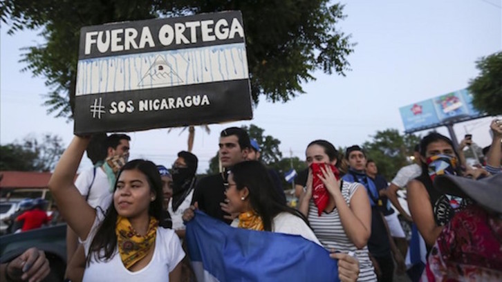 Movilización contra el presidente nicaragüense