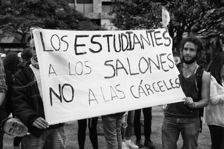 Movilización para pedir la libertad del joven estudiante Mateo Gutierrez