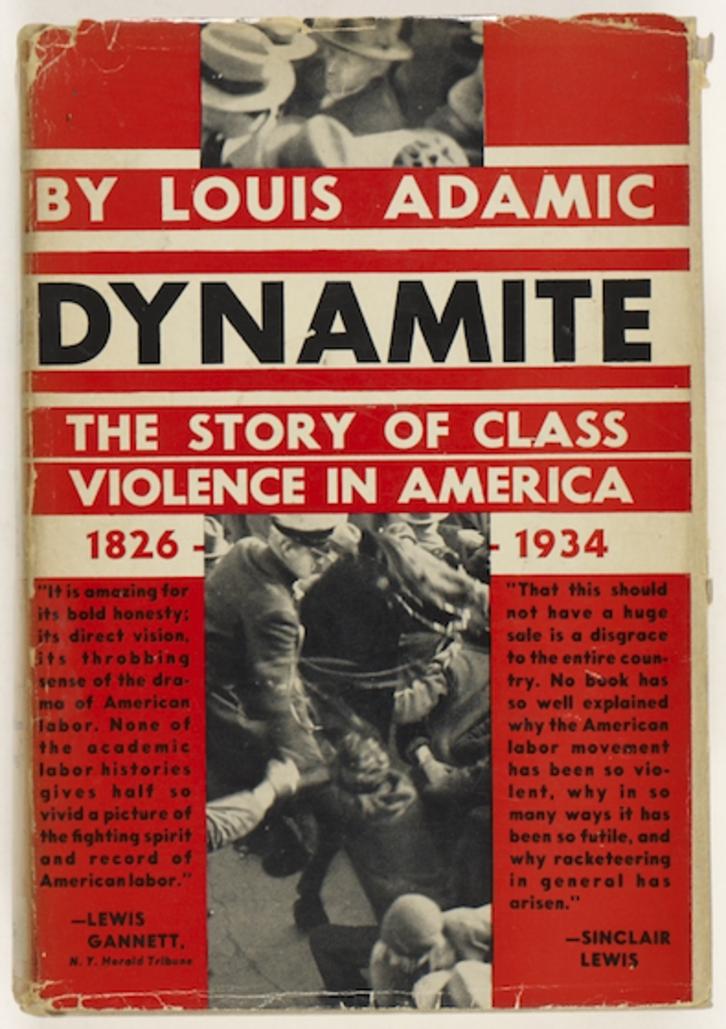 Portada del libro originil Dynamite de Louis Adamic