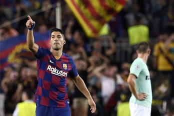Luis Suárez ha marcado por partida doble (Josep LAGO / AFP PHOTO)