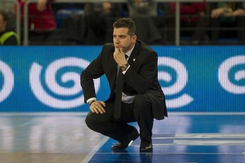 Rafa Pueyo ha analizado la actualidad de Bilbao Basket (Juanan RUIZ / FOKU)