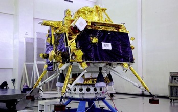 India intentará por segunda vez aterrizar un vehículo espacial en la Luna. 