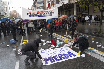 Mugimendu feministako kideak Iruñean, 2023ko azaroaren 30eko protestetan