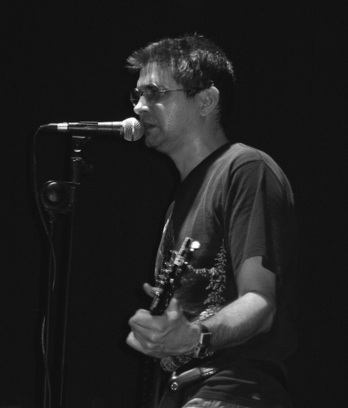 Steve Albini, en un concierto de Shellac, en 2007. 